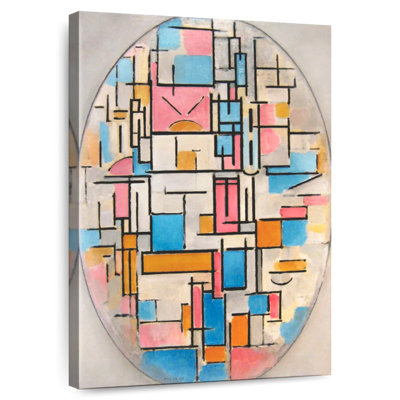 Composition In Oval With Colour Planes I