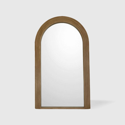 Half-circle Manufactured Wood Full Length Mirror