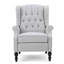 Fauteuil inclinable en tissu capitonné gris clair