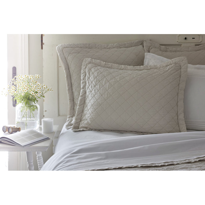 Salt River Grey Cotton Sham, Standard, Beige