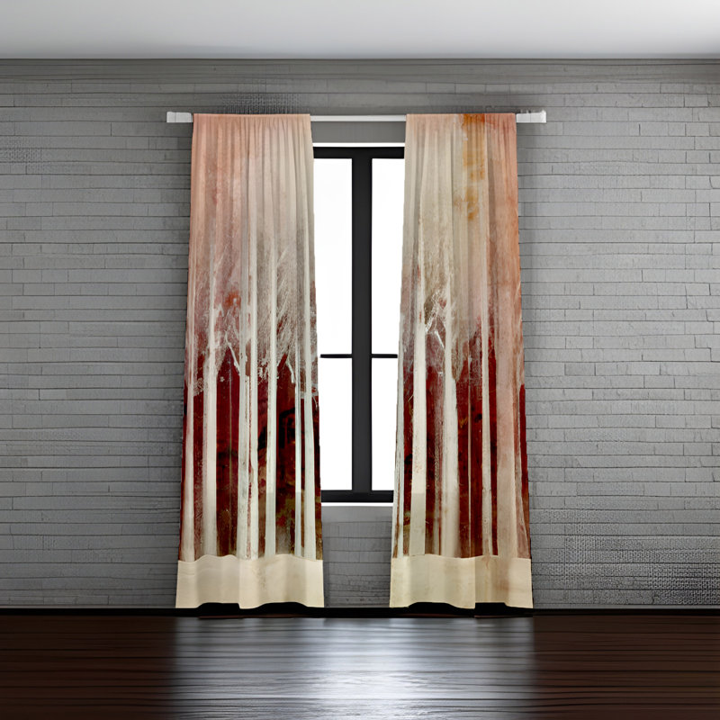 Rideau en polyester Ambresha, L 20 po x L 52 po