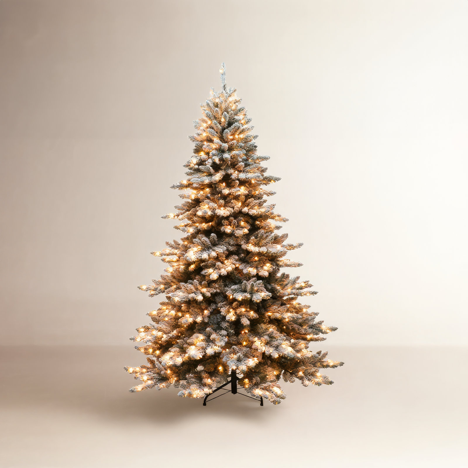 Frosted 7.5' Pre-Lit Spruce Christmas Tree, 6.5' H