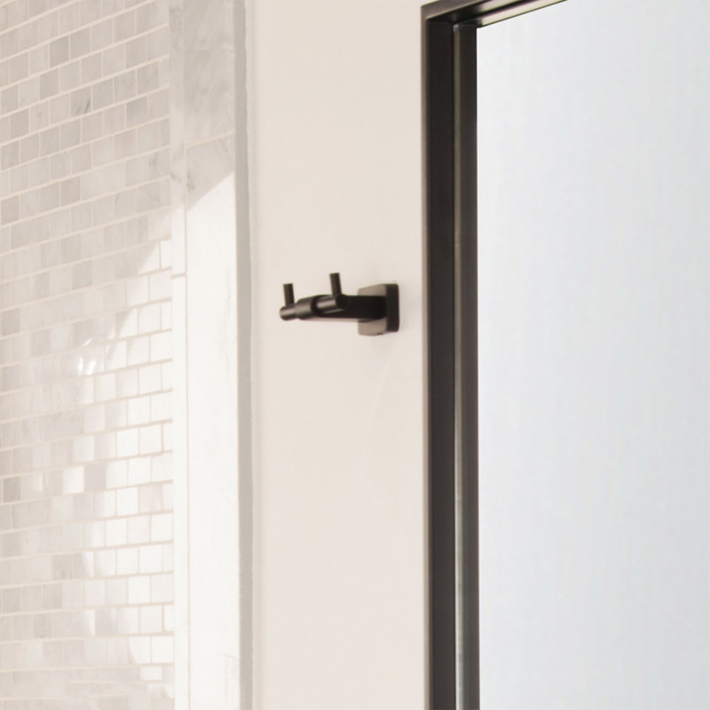 Eleganza Double Robe Hook, Matte Black