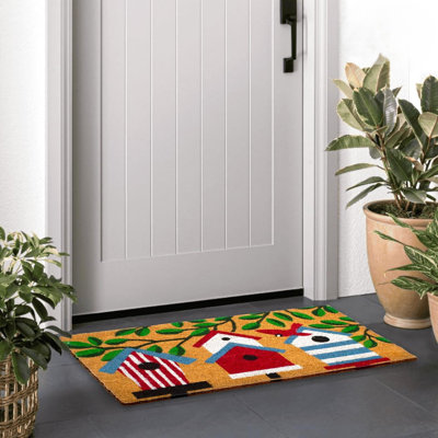 Non-Slip Floral Doormat