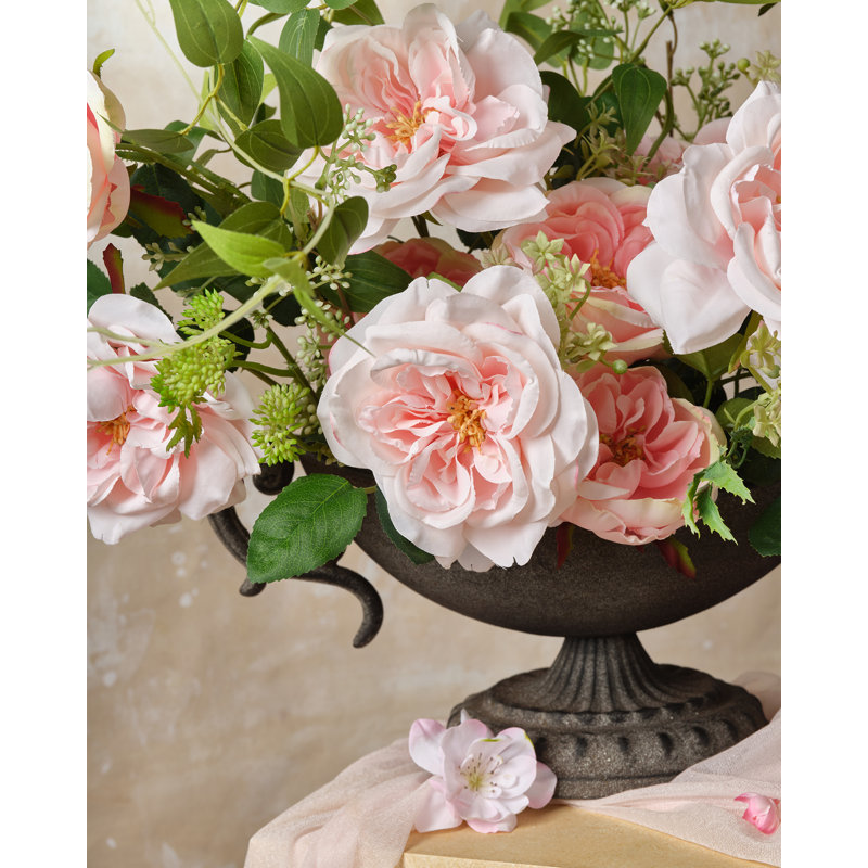 Fleurs roses artificielles 17 po, Rose