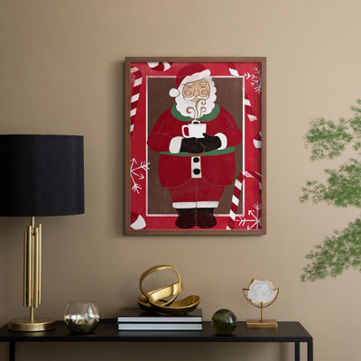 Cozy Cocoa Christmas Collection B, reproduction encadrée - bois massif
