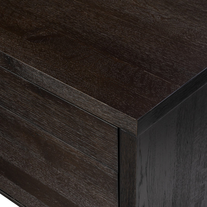 Noah Rotating Desk-Aged Smoked Oak, Smoked Black Resawn Oak