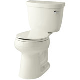 Cimarron Comfort Height Two-Piece Round-Front 1.28 GPF Toilet with Aquapiston Flush Technology, Right-Hand Trip Lever and Insuliner Tank Liner