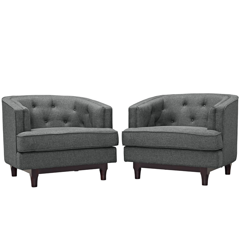 Fauteuil Modway Strick & Bolton Allington, Gris foncé