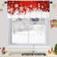 Cantonnière de cuisine de Noël – Rideaux courts en velours, motif flocons de neige et étoiles, 132 cm x 38 cm, rouge, isolant thermique et occultant pour la décoration des fêtes