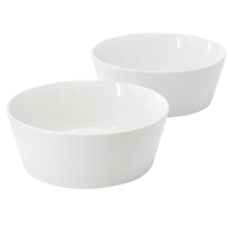 Ensemble de bols en céramique fine ronds blancs de 6,75 pouces Wrought Studio ™