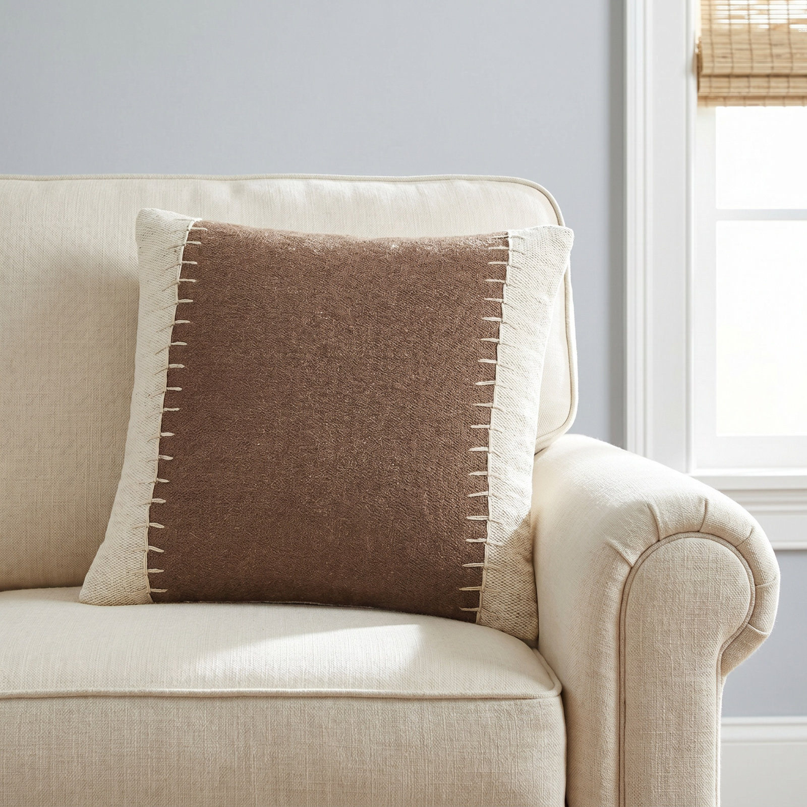 Nolea Throw Pillow, Polyester/Polyfill, Brown