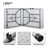 Rectangular Bi-Fold Dining Table with 10 Folding Chairs Set for Picnic Event Indoor and Outdoor Use-1693180671-1693180666