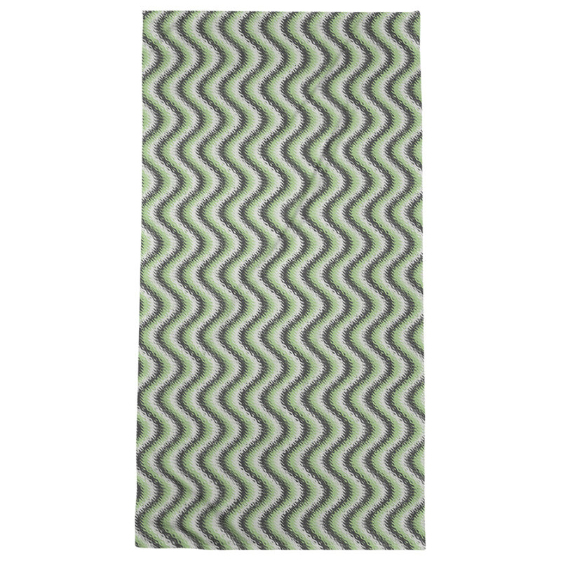 Katelyn Elizabeth Beach Towel, Black/Green