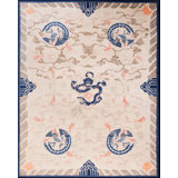 Antique Chinese - Peking Ivory 1880s  Wool Rug