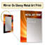 Luxton orange abstrait chaud, design fractal I - fractales, miroir mural unique, grand miroir moderne, art imprimé en métal-1327440089