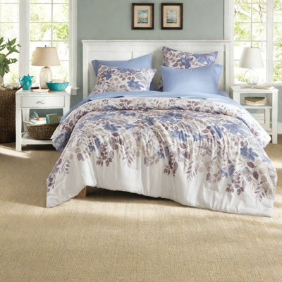 Hypoallergenic Blue Floral Bedding Sets, Soft Polyester Twin