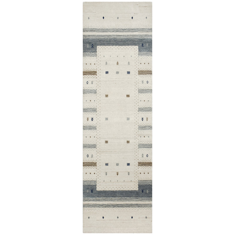 Handmade Wool Area Rug, Runner 2'6" x 8'