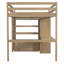 Lit mezzanine en bois avec garde-robe intégré
