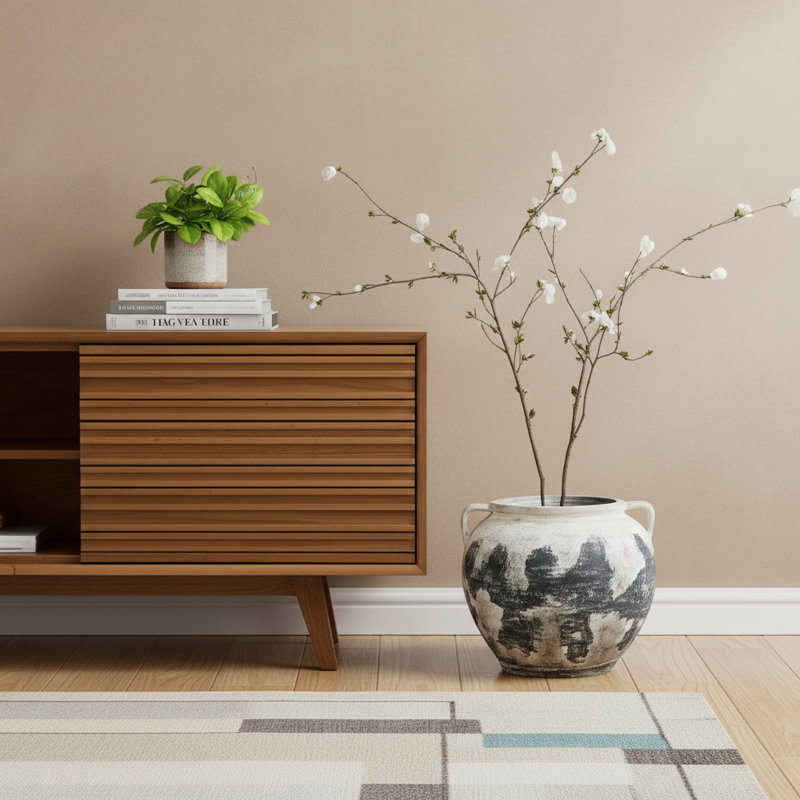 Vase de plancher 15 po, 20.08" H x 20.08" W x 14.96" D