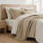 King 3 Piece Cotton Quilt Set Linen