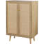 Armoire d'appoint en bois 2 portes avec tablettes réglables Corvyn-666477047-666477032