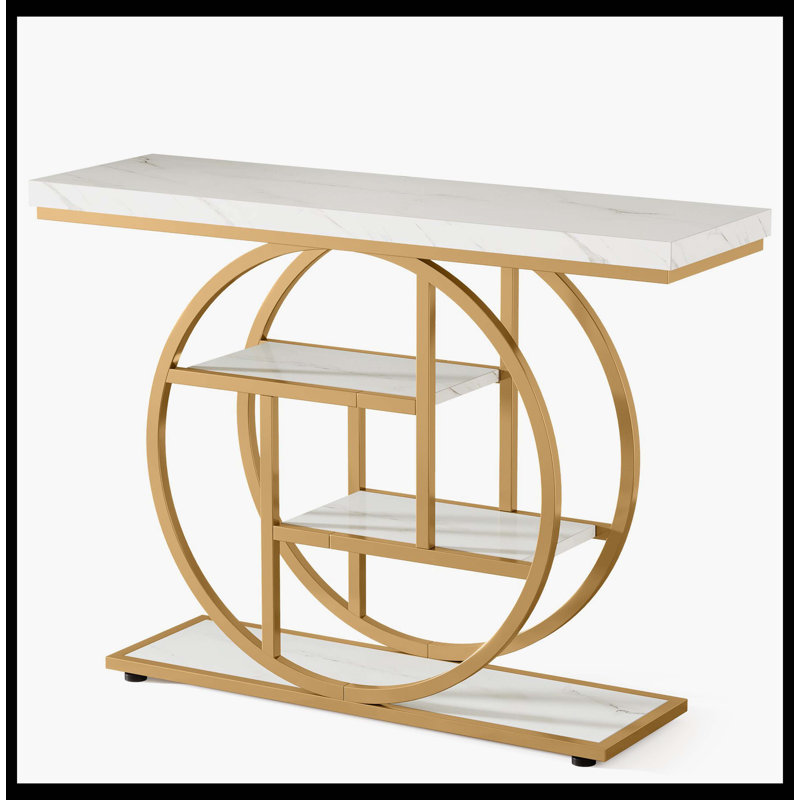 Console 41,3 ", table d'entrée industrielle à 4 niveaux avec base circulaire