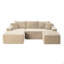 Canapé modulaire en forme de U 94,5 po avec siège profond, sans assemblage requis, canapé-lit modulaire pour salon, chambre à coucher, appartement-134695680-134695683
