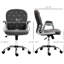 Chaise de bureau en molleton gris foncé, bouton à hauteur réglable ergonomique et mouvement pivotant pour une productivité accrue