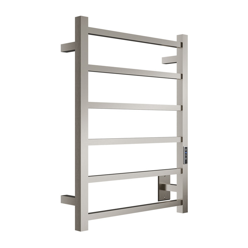 Charles Series Straight Towel Rail Towel Warmer, Brushed Nickel