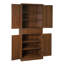 Armoire de rangement durable à 4 portes avec 1 tiroir et 4 tablettes réglables, pour un rangement organisé et élégant-1500579772