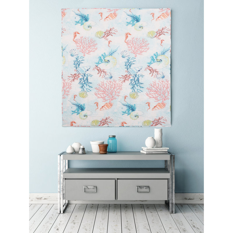 Sarasota Coastal Multicolor Quilted Reversible Throw Blanket