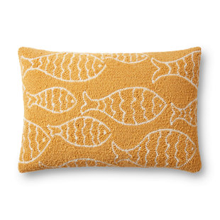 Embroidered Indoor/Outdoor Throw Pillow