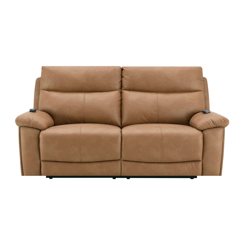 Canapé Aire Brown Power Motion avec appui-tête réglable pour le salon, 2 Seat