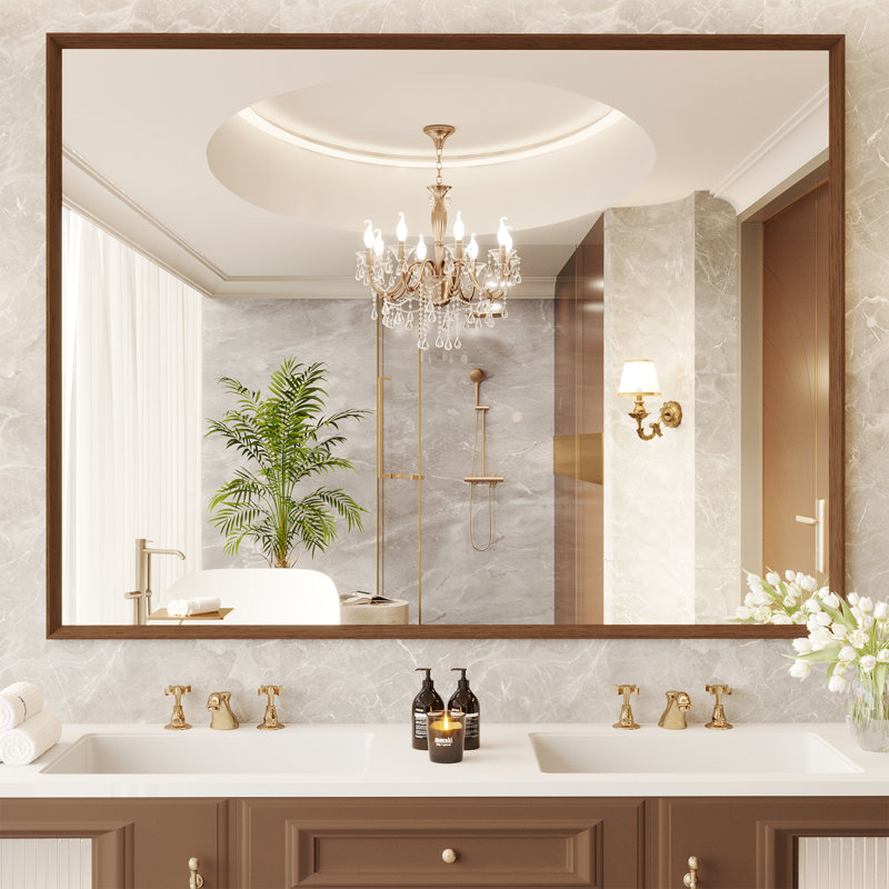 Bathroom Mirror Wall Mounted Vanity Mirror with 4 MM Tempered Glass, 40" x 36"