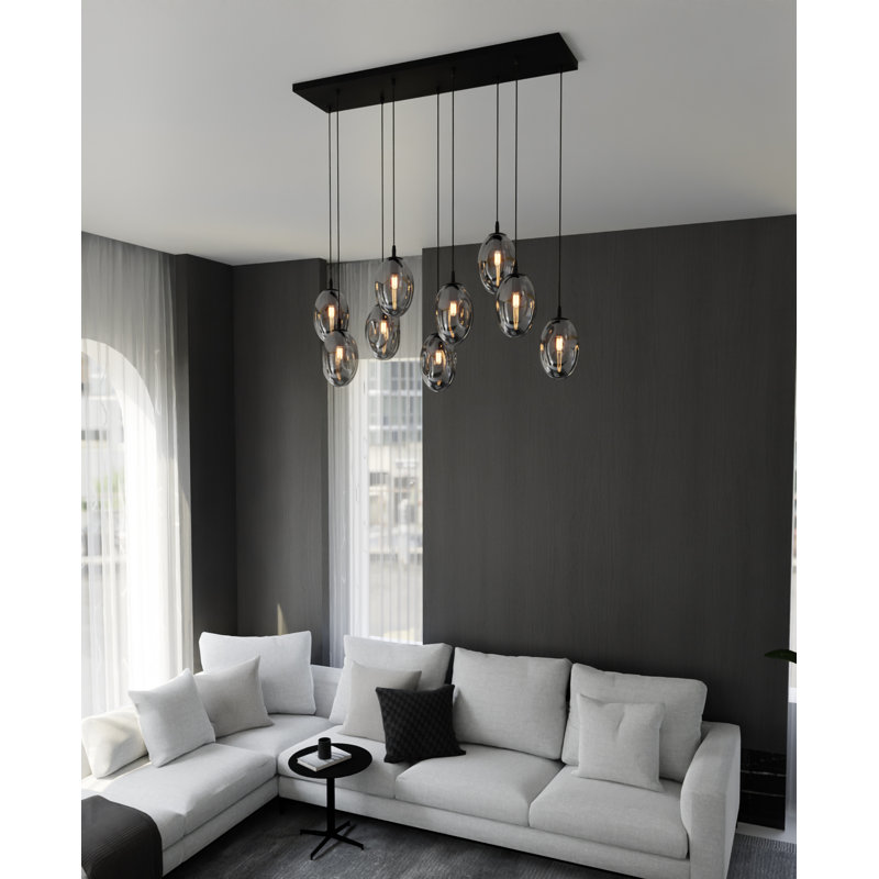 Englewood 9 - Light Black Pendant, Grey