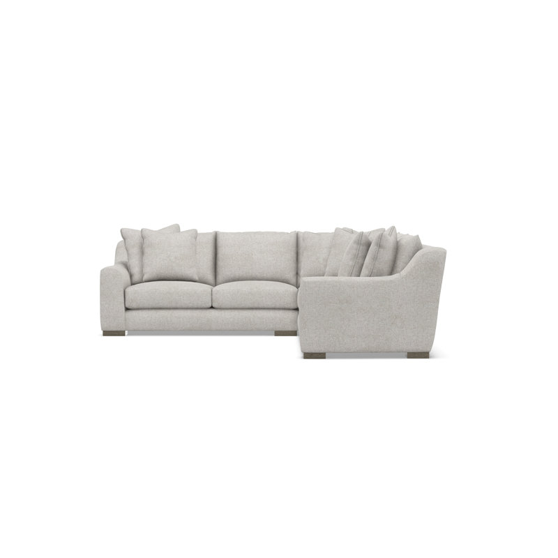 Sectional, Light Gray Polyester, 35" H x  110" W x 110" D, Symmetrical