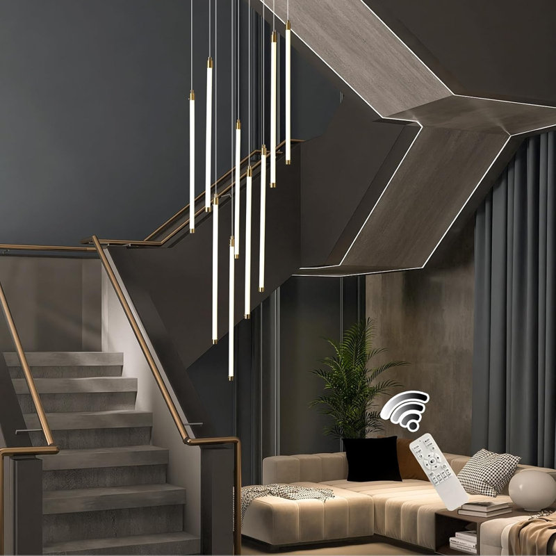 Keiri Modern Dimmable LED Staircase Cluster Pendant, 9