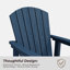 Chaise berçante pivotante en plastique et résine PEHD Adirondack-124948638