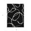 5' X 8' Black And Ivory Abstract Washable Indoor Outdoor Area Rug