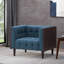 CHAISE CLUB, coutures gaufrées capitonnées
