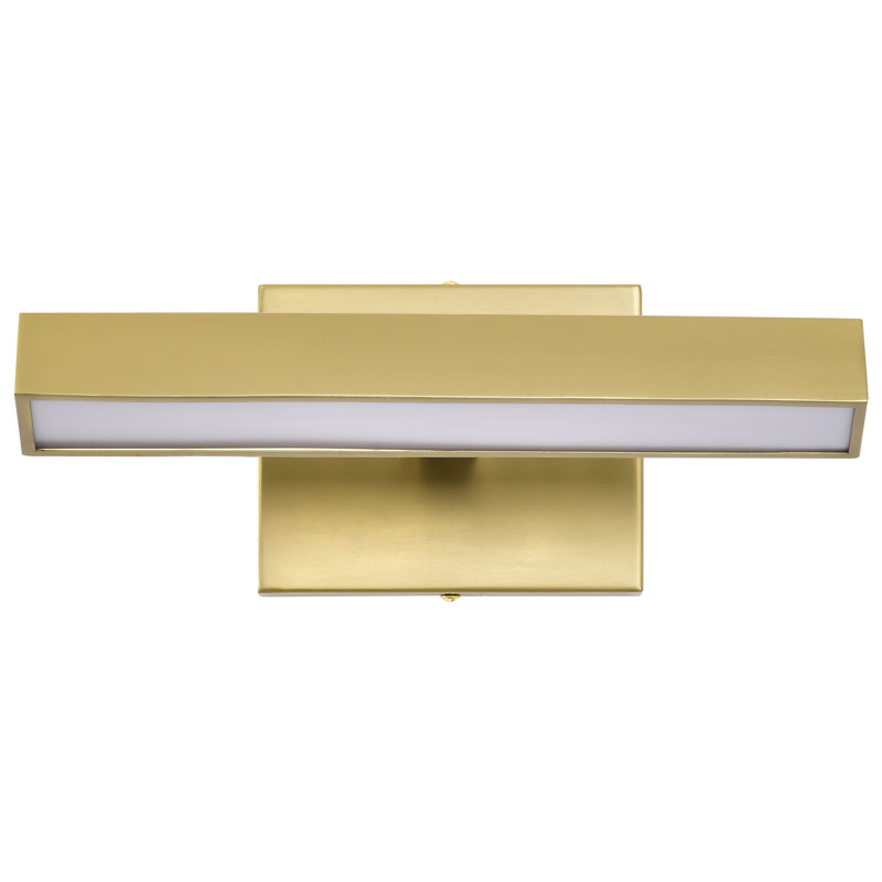 Mila - LED Picture Light  Selectable  - Acrylic Lens, Vintage Brass, 4.7" H x 12.2" W x 7.1" D, 960 Lumens