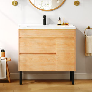 Tall Freestanding Bathroom Storage Cabinet With Drawers And Adjustable  Dividers, White - ModernLuxe