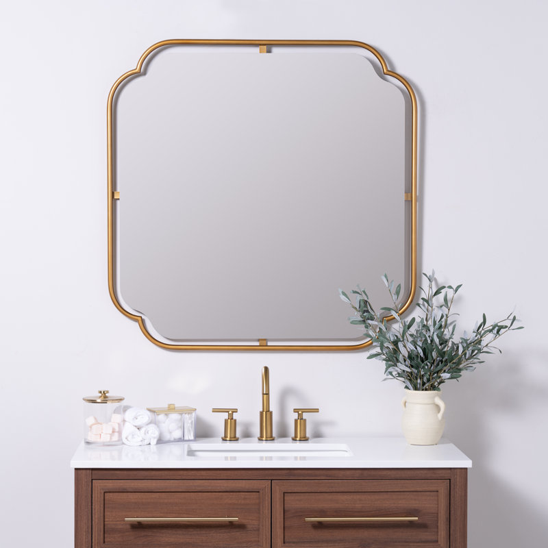 Sebastian Wall Mirorr, 36" x 35.75", Brushed Gold