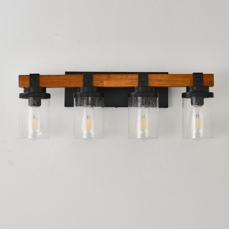 Lampes murales 4 lumières avec abat-jour en verre pour salle à manger et chambre à coucher