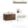 Cristo 36'' Wall Mounted Single Bathroom Vanity with Quartz Top