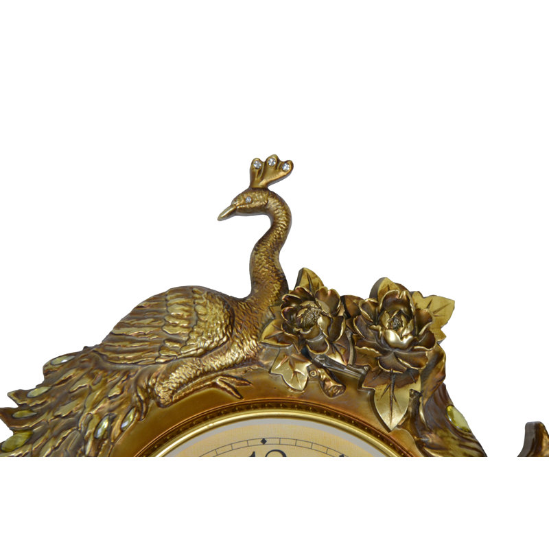 Horloge murale paon 9 po
