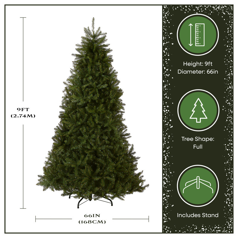 Dunhill Fir Artificial Full Christmas Tree, 9'