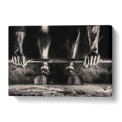 Body Building Weights - Wrapped Canvas Painting