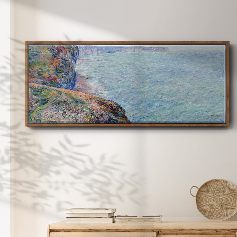 La mer vue des falaises de Fecamp, 1881 - toile encadrée, H 24 po x l 60 po